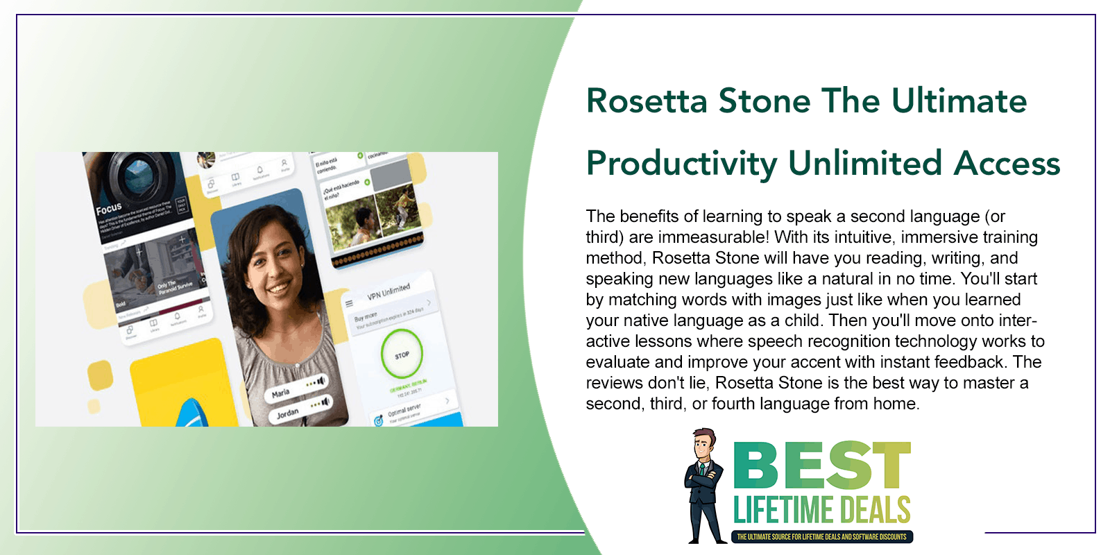 Rosetta Stone The Ultimate Productivity Unlimited Access Lifetime Subscription Post Image