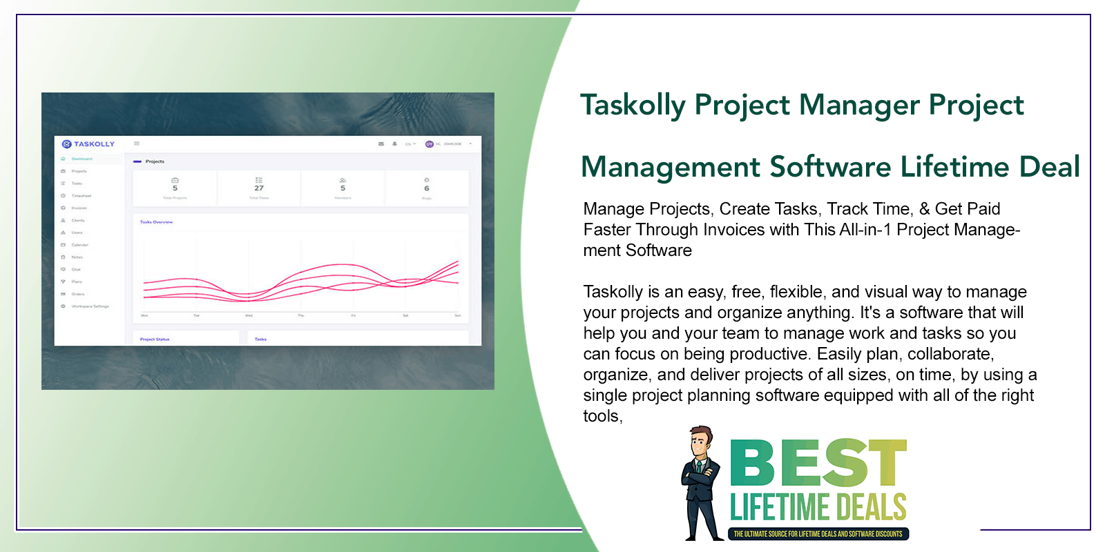 Taskolly Project Manager Project Management Software Lifetime Deal