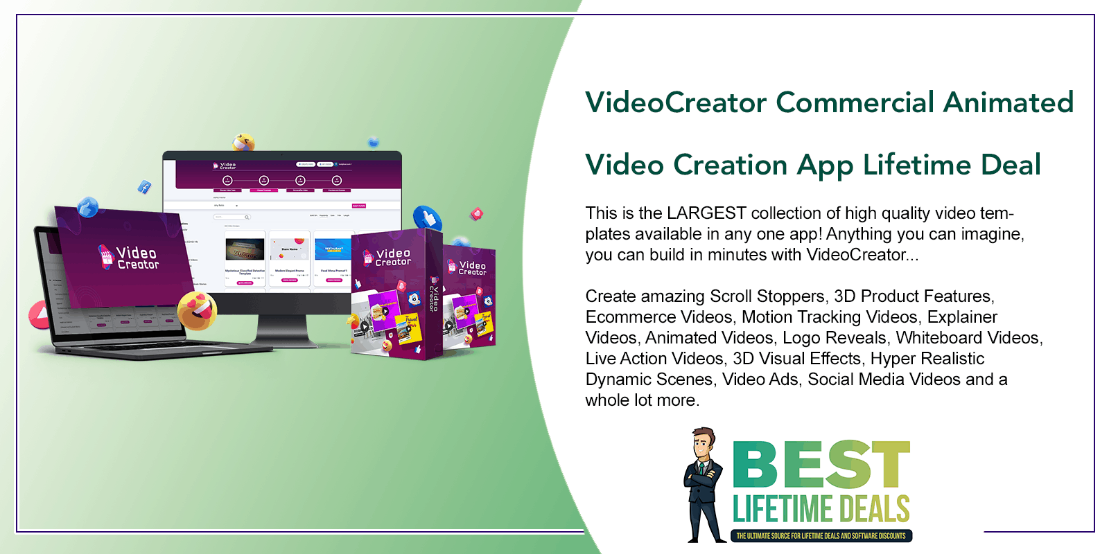 VideoCreator Commercial Animated Video Creation App Featured Image