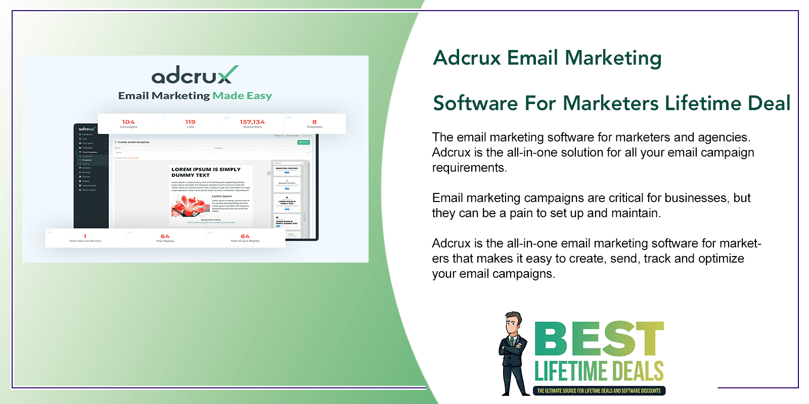 Adcrux Email Marketing Software For Marketers Featured Image