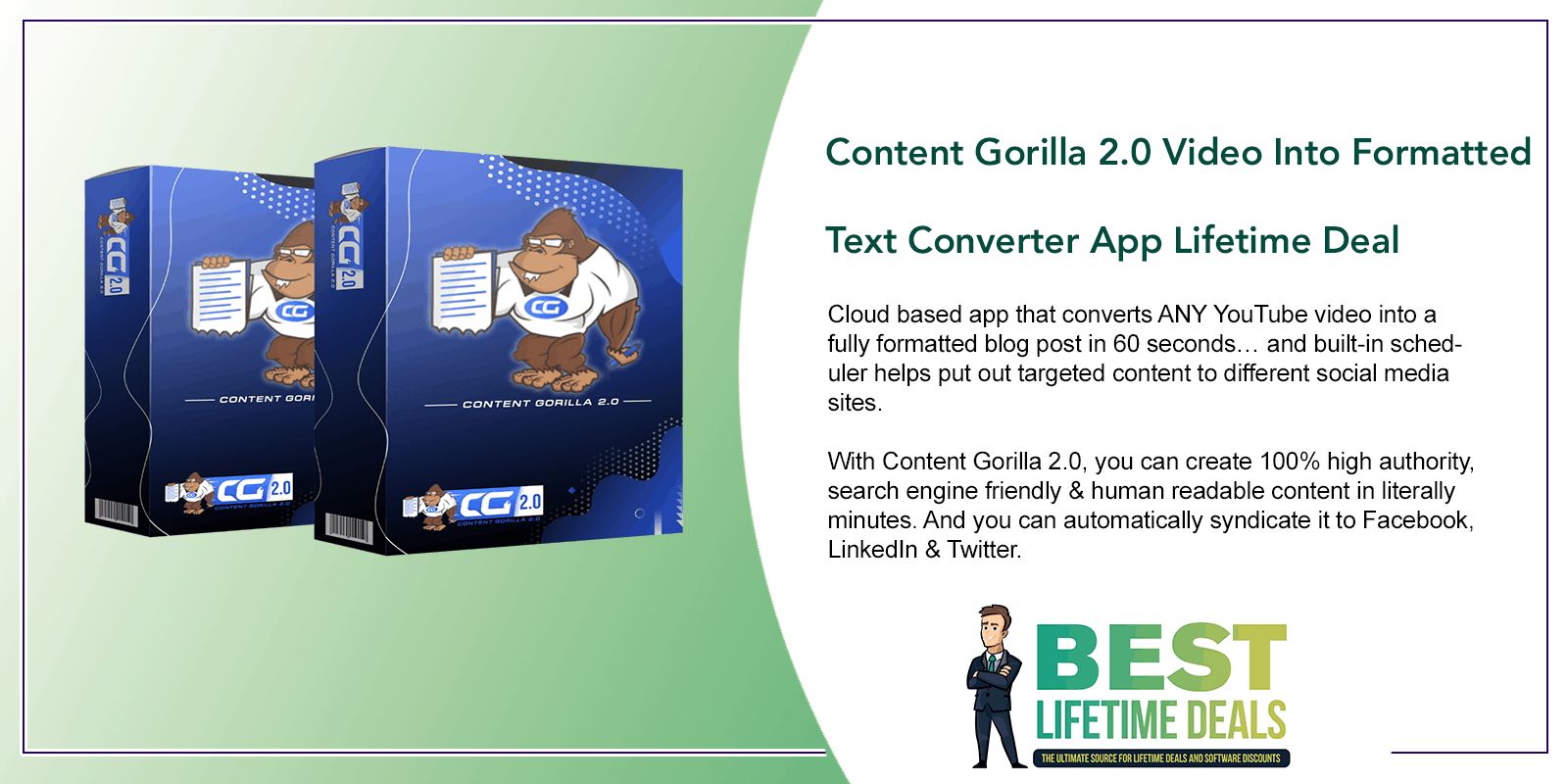 Content Gorilla 2.0 Video Into Formatted Text Converter App Featured Image