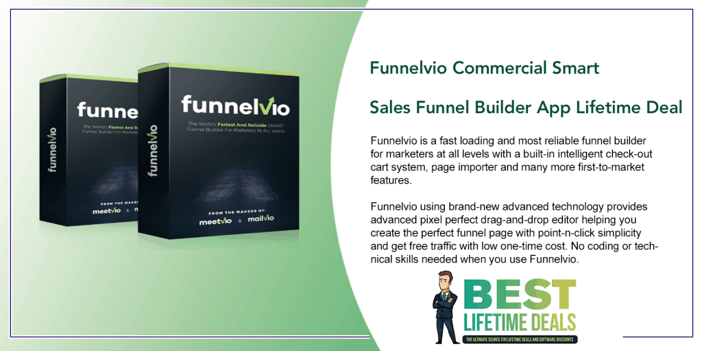 Funnelvio Commercial Smart Sales Funnel Builder App Lifetime Deal