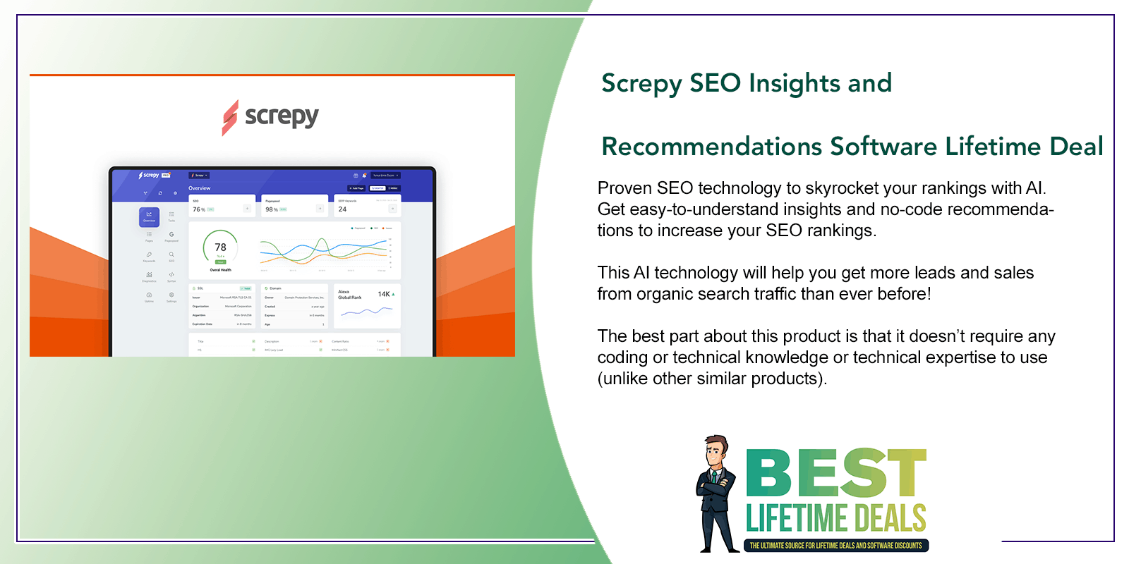 Screpy SEO Insights and Recommendations Software Featured Image