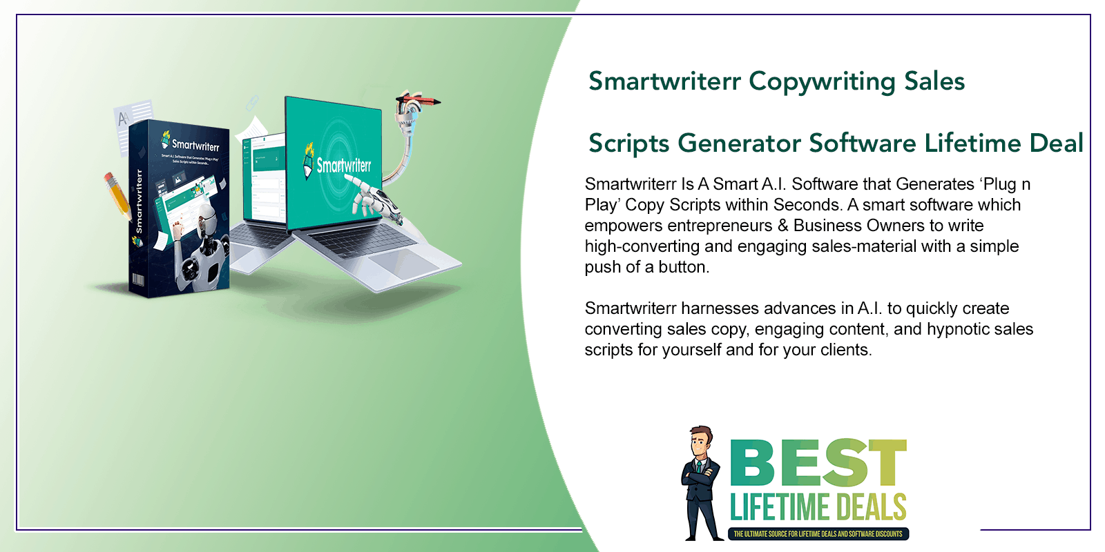 Smartwriterr Copywriting Sales Scripts Generator Software Featured Image