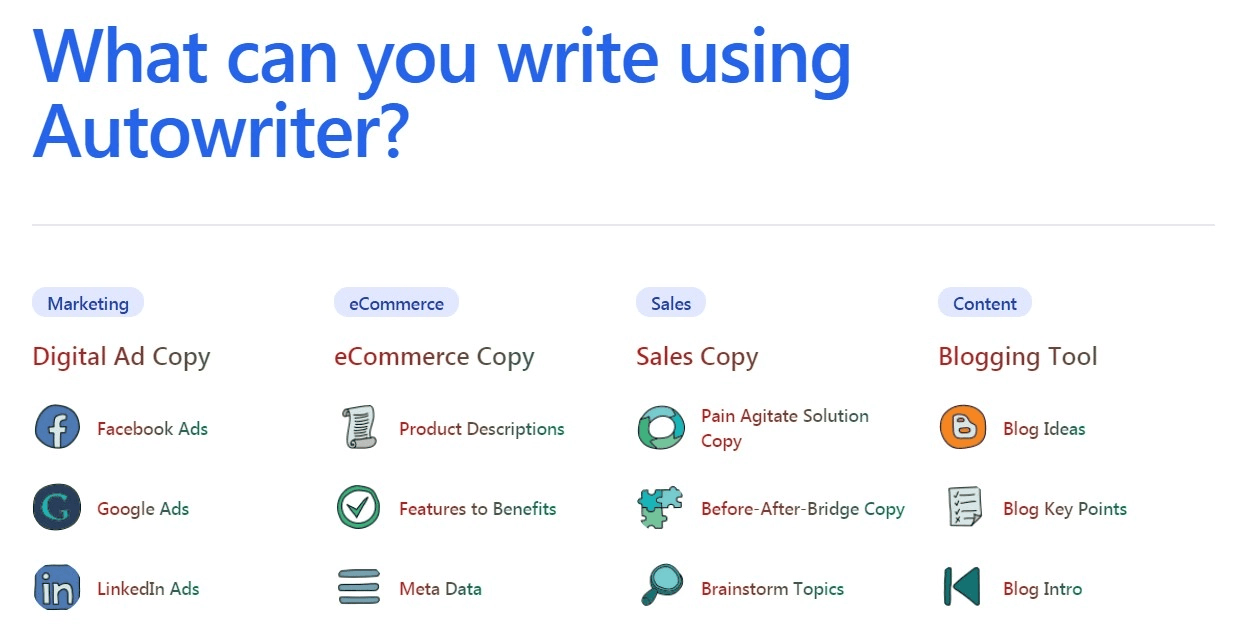 What can you write using Autowriter