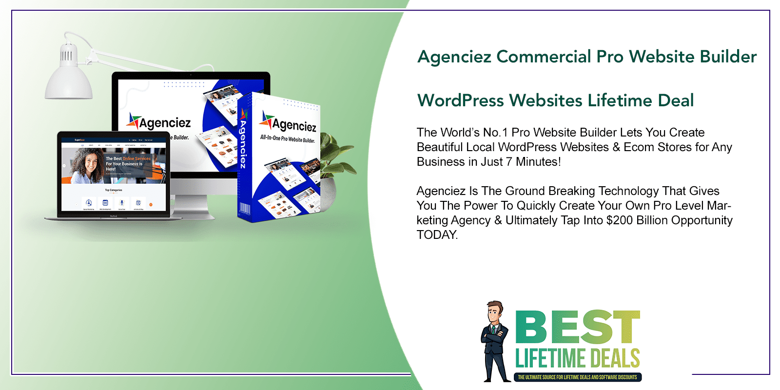 Agenciez Commercial Pro Website Builder WordPress Websites and Ecom Stores Featured Image