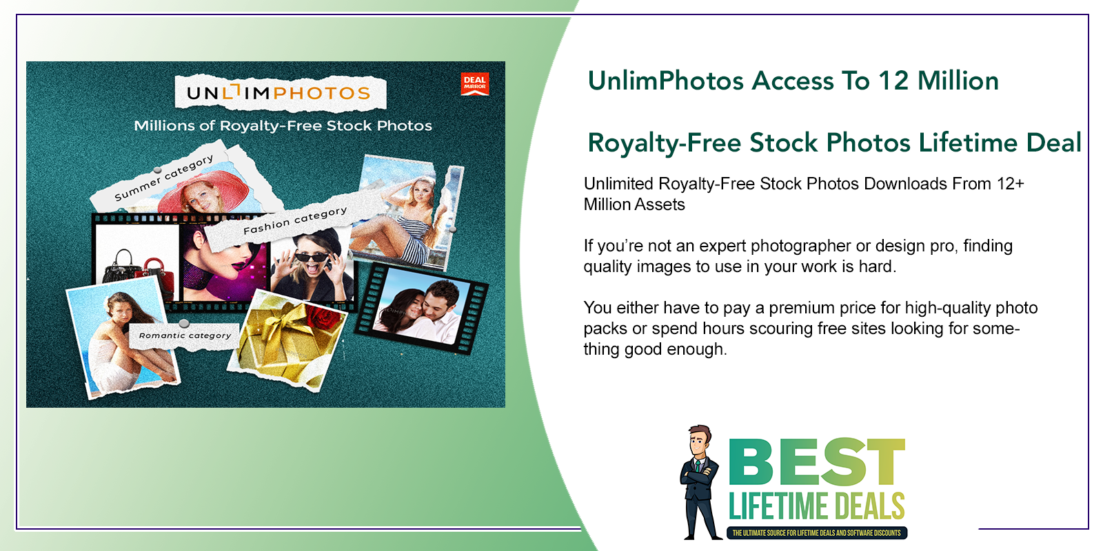 UnlimPhotos Access To 12 Million Royalty Free Stock Photos Lifetime Deal Featured Image
