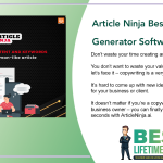 Article Ninja Best Article Generator Software Lifetime Deal Featured Image
