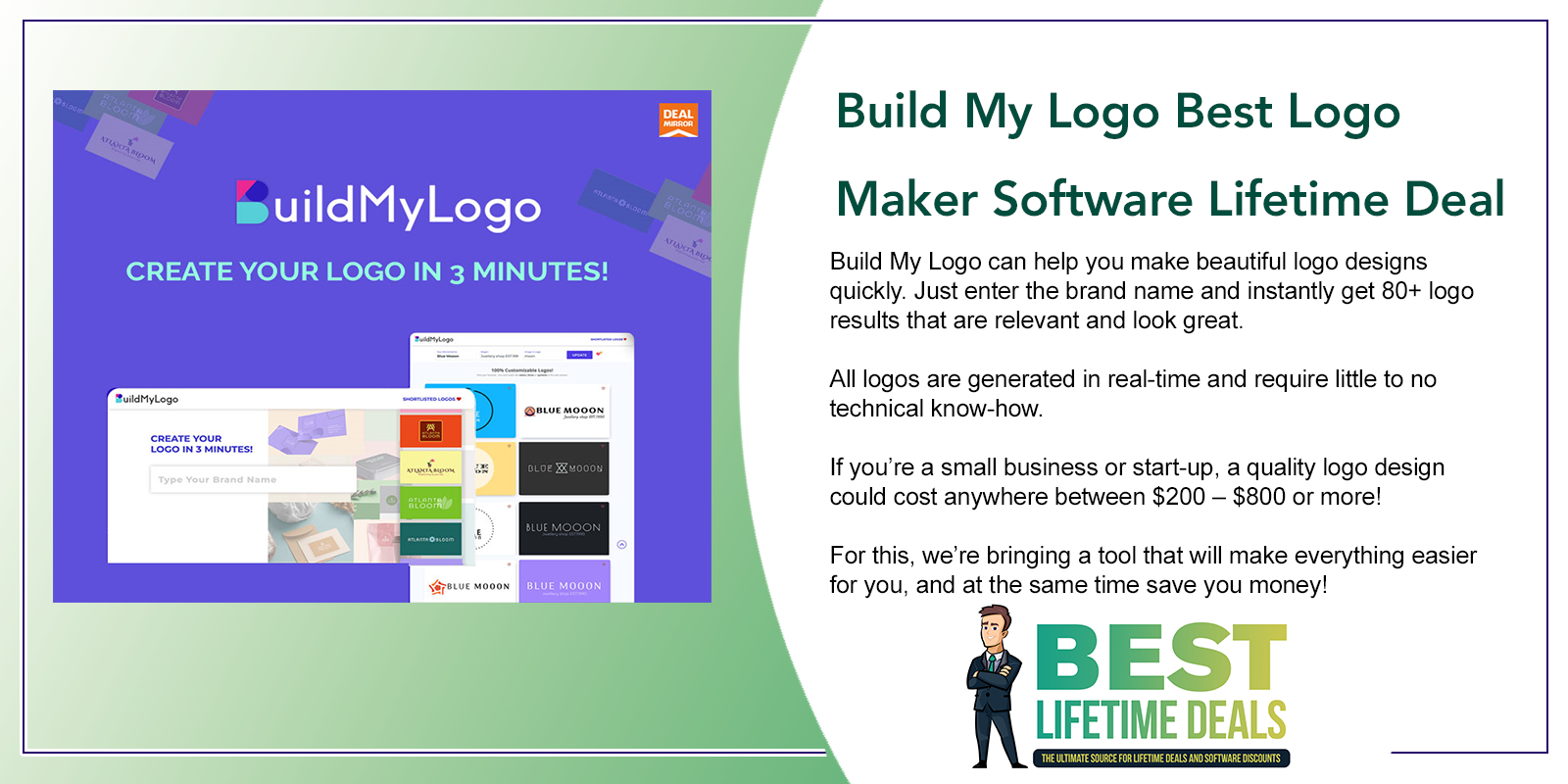 Build My Logo Best Logo Maker Software Lifetime Deal Featured Image