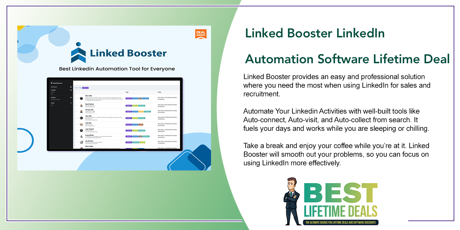 Linked Booster LinkedIn Automation Software Lifetime Deal Featured Image