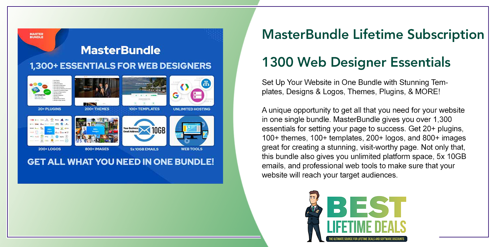 MasterBundle Lifetime Subscription 1300 Web Designer Essentials Featured Image