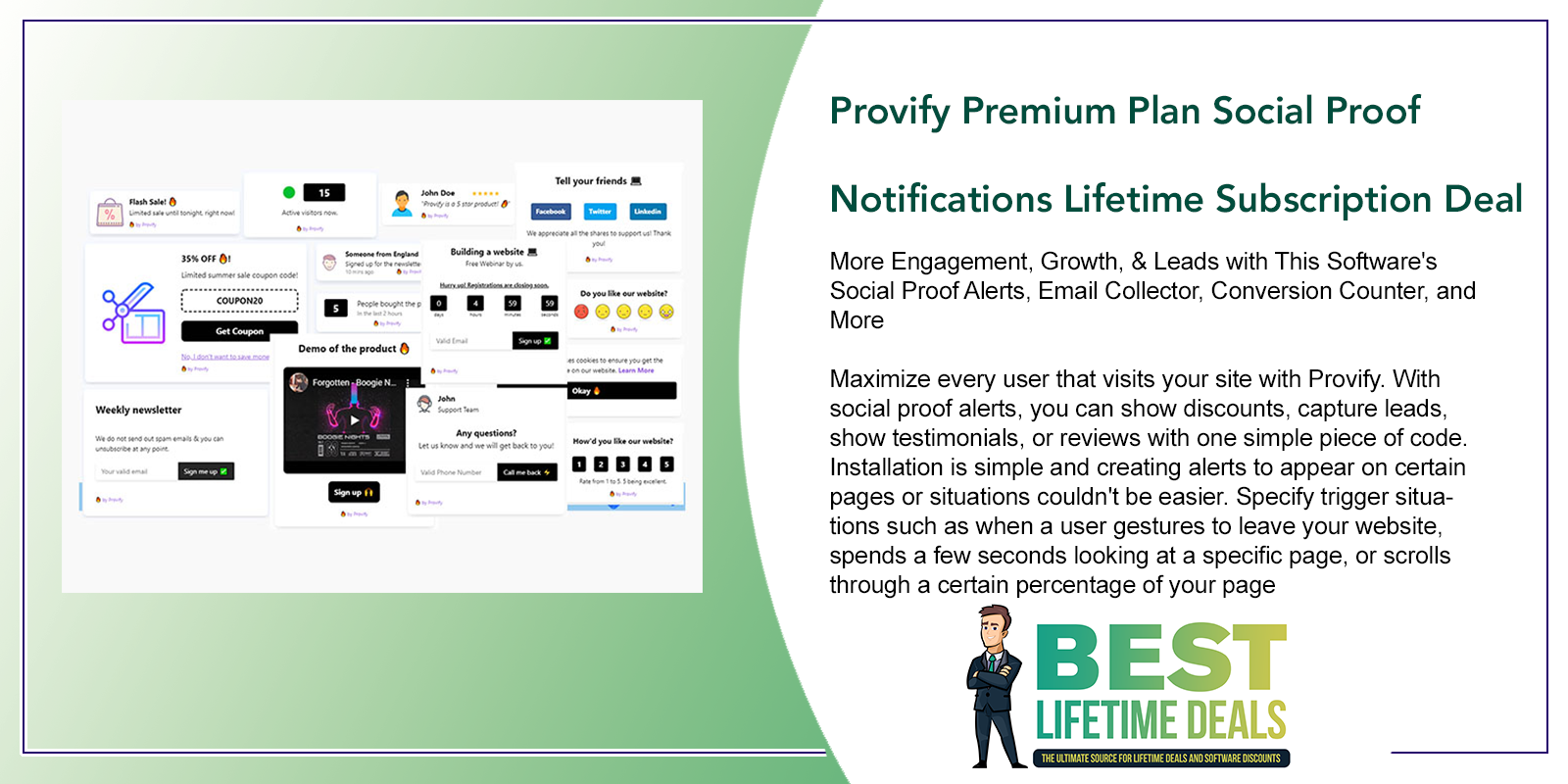 Provify Premium Plan Social Proof Notifications Lifetime Subscription Deal Featured Image