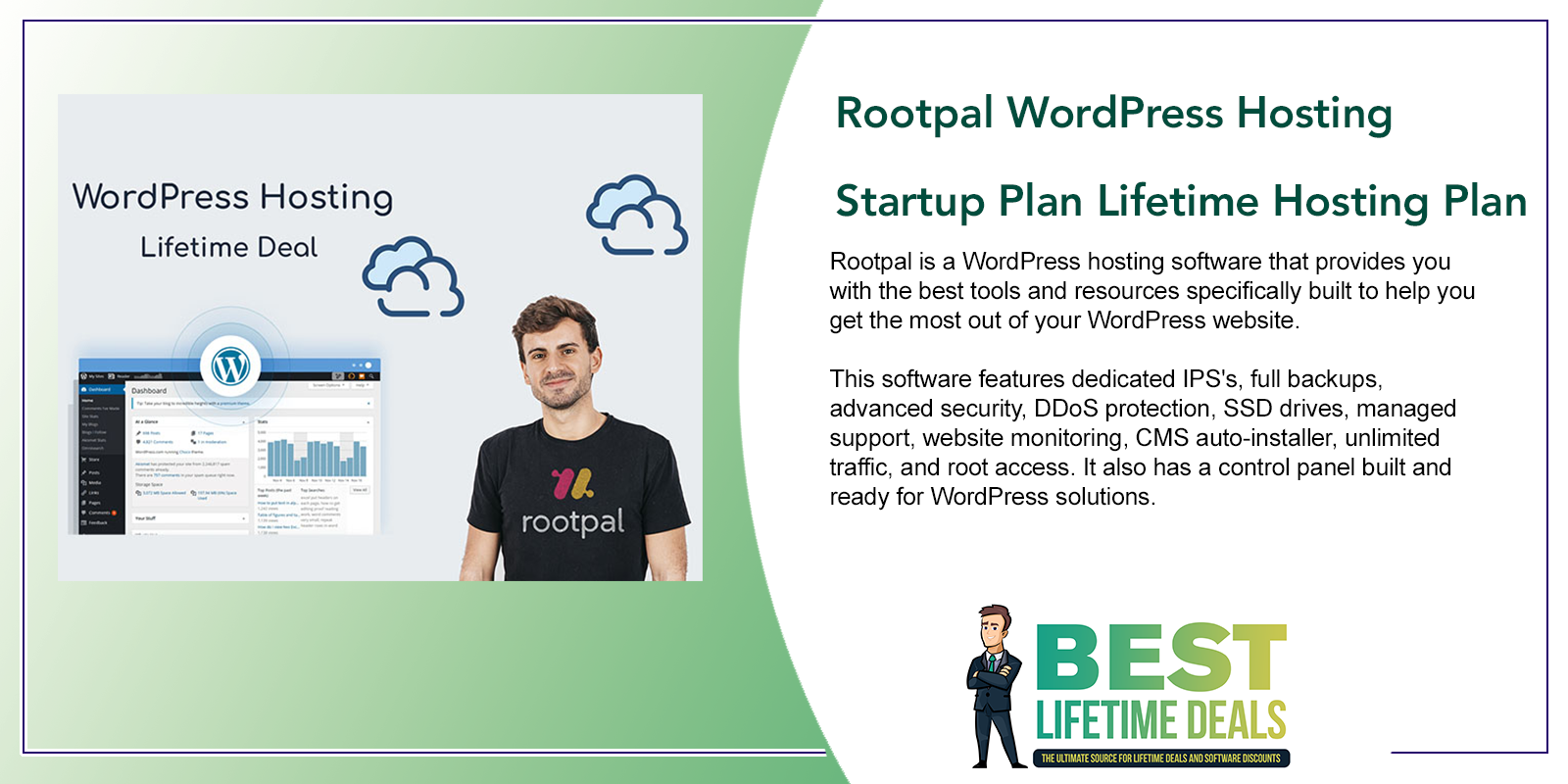 Rootpal WordPress Hosting Startup Plan Lifetime Hosting Plan Featured Image