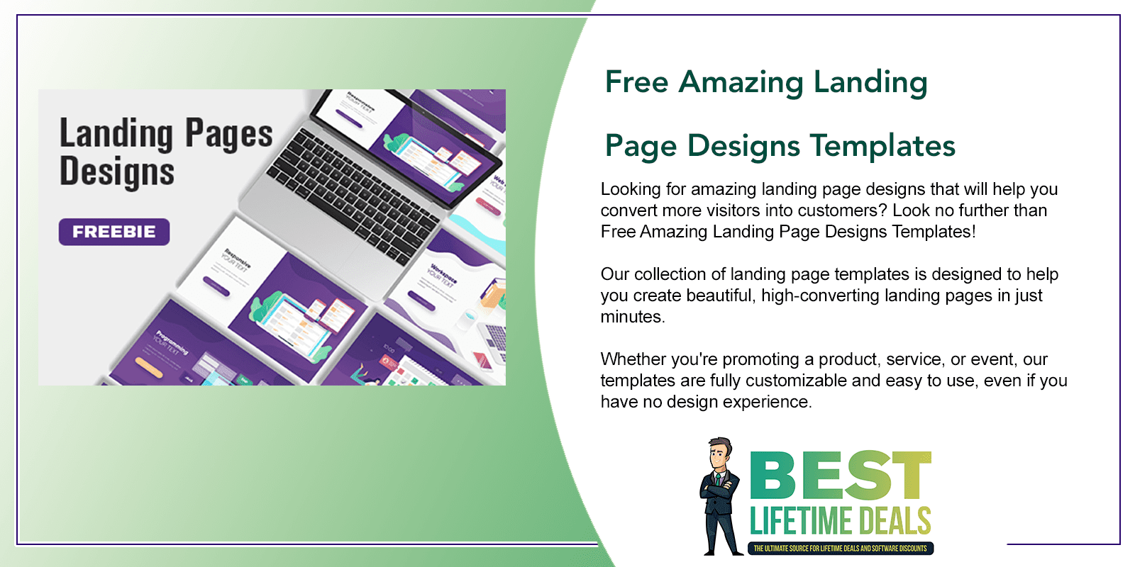 Free Amazing Landing Page Designs Templates Featured Image