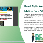 Rights Weekly Lifetime Free PLR Membership Featured Image