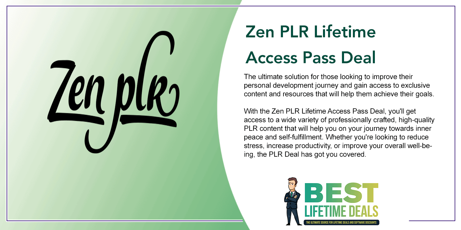 Zen PLR Lifetime Access Pass Deal Featured Image