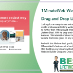 1MinuteWeb Website Builder Drag and Drop Lifetime Deal Featured Image