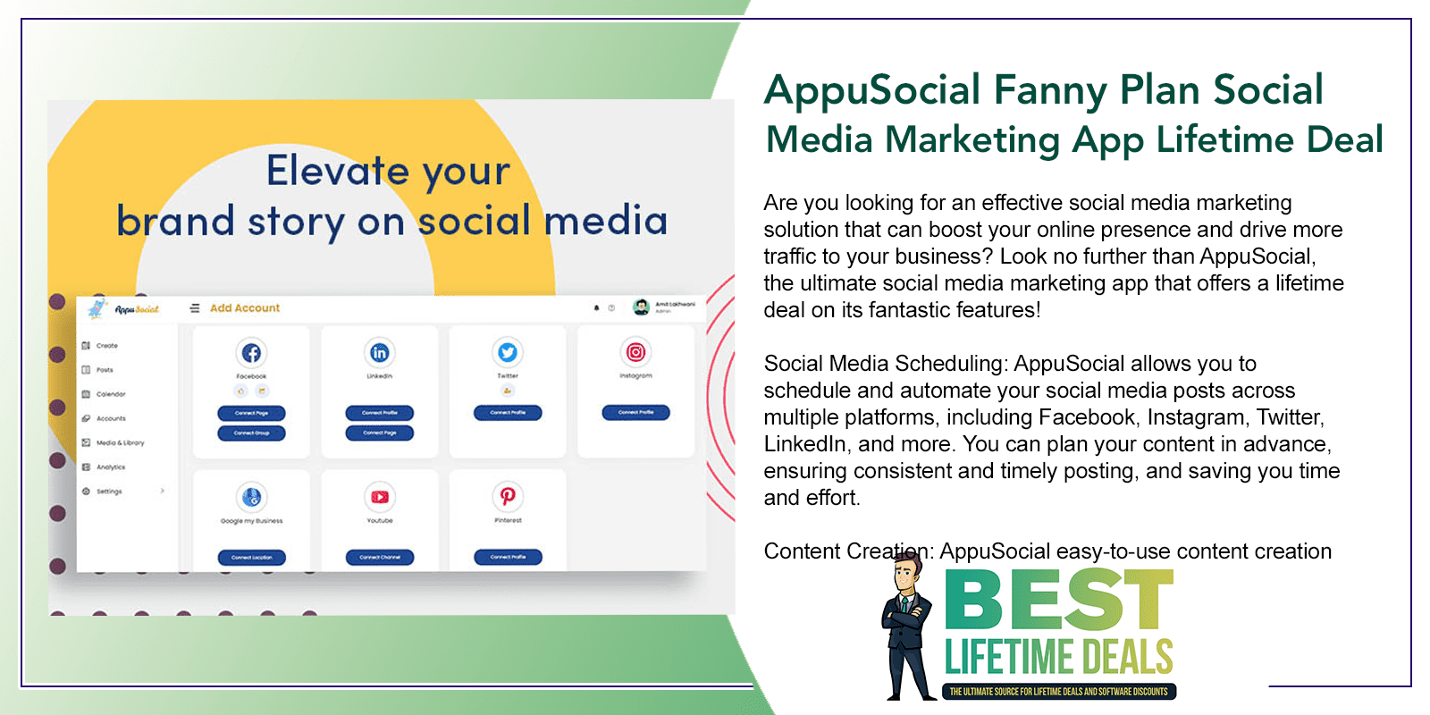 AppuSocial Fanny Plan Social Media Marketing App Lifetime Deal