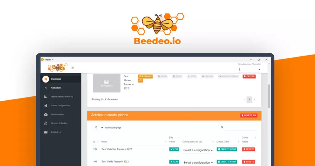 Beedeo Articles into Videos Generator Tool Lifetime Deal