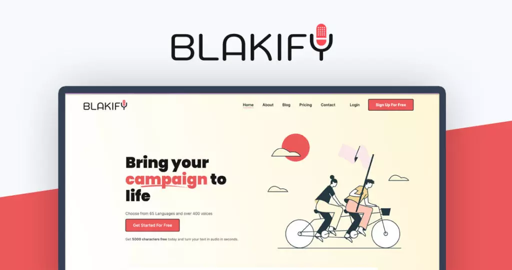 Blakify Lifetime Deal Text to Speech Generator 500 Voices 