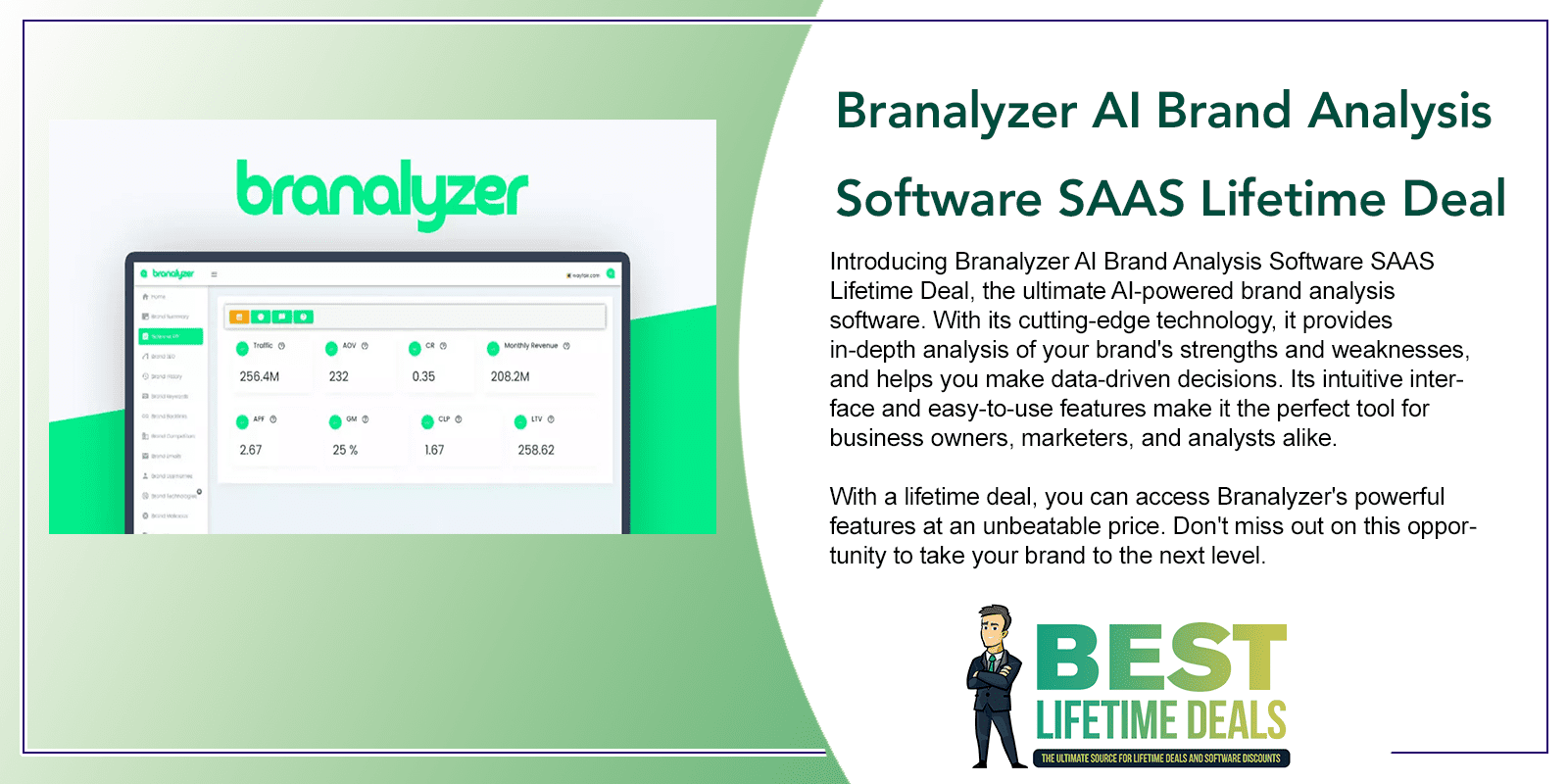 Branalyzer AI Brand Analysis Software SAAS Lifetime Deal Featured Image