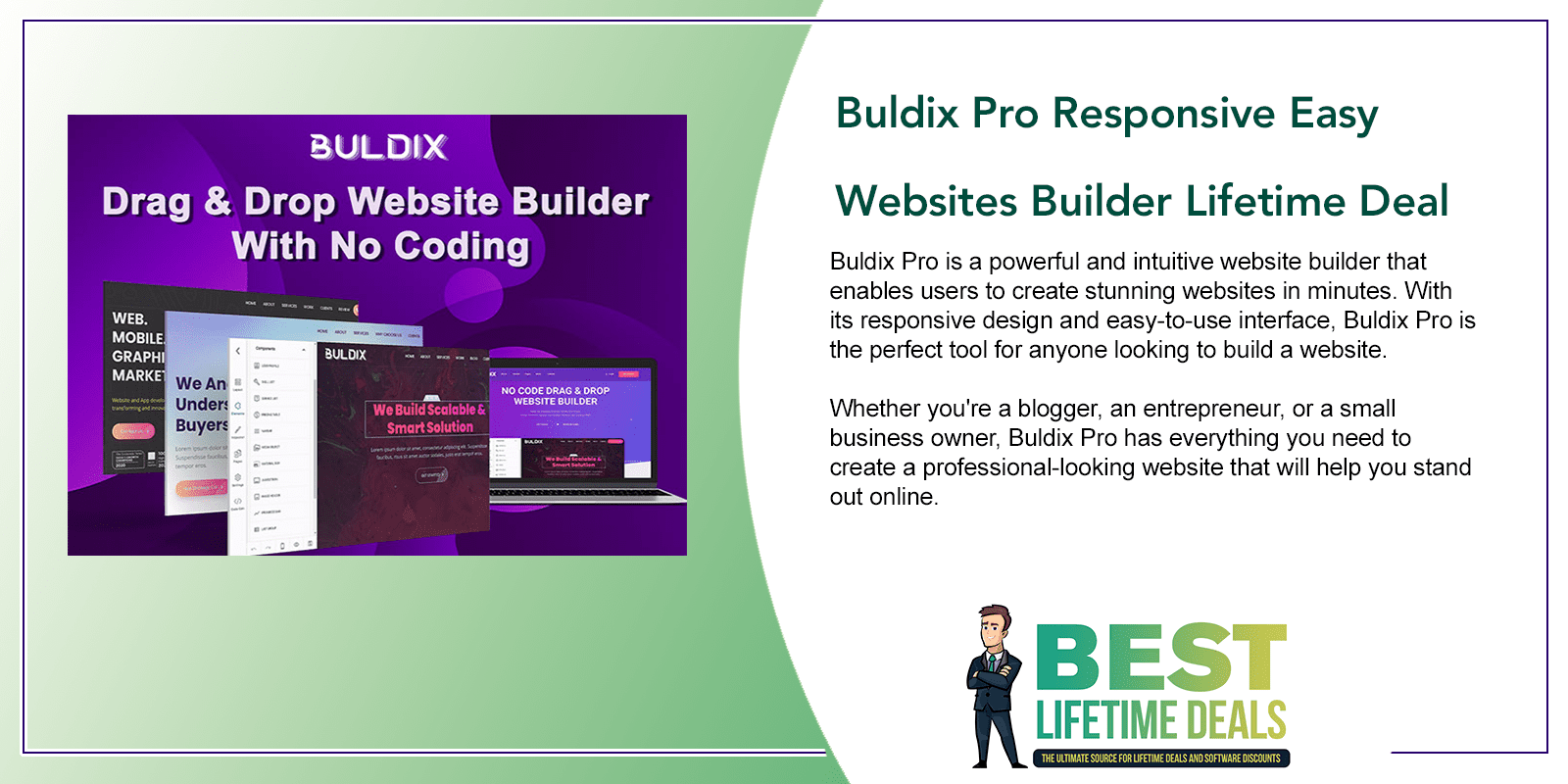 Buldix Pro Responsive Easy Websites Builder Lifetime Deal Featured Image