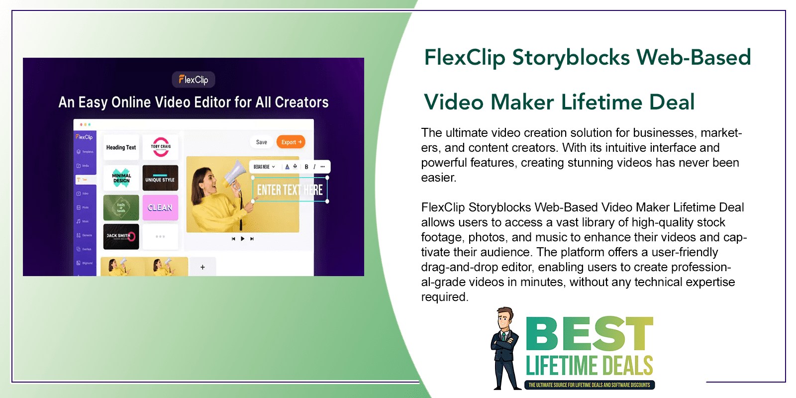 FlexClip Storyblocks Web Based Video Maker Featured Image