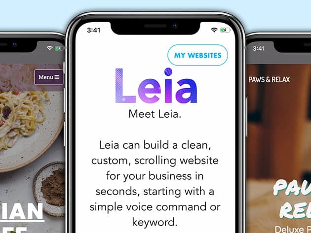 Leia AI Website Builder with Voice Commands Lifetime Deal