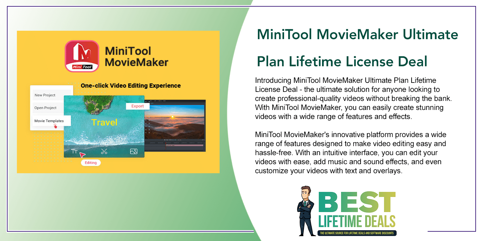 MiniTool MovieMaker Ultimate Plan Lifetime License Deal Featured Image