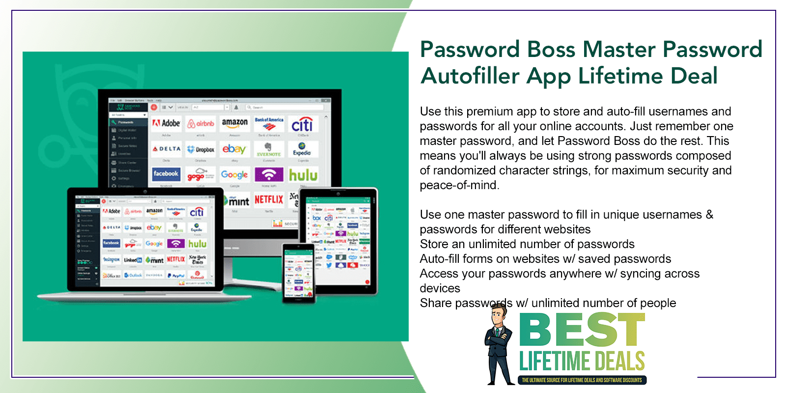 Password Boss Master Password Autofiller App Lifetime Deal