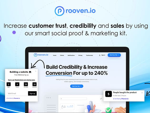 Prooven.io Automated Smart Social Proof Software Lifetime Deal