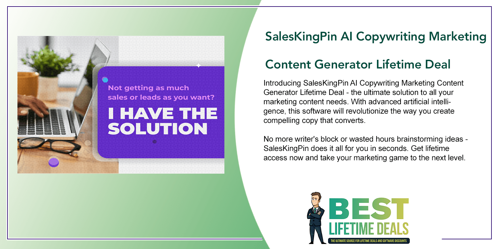 SalesKingPin AI Copywriting Marketing Content Generator Lifetime Deal Featured Image