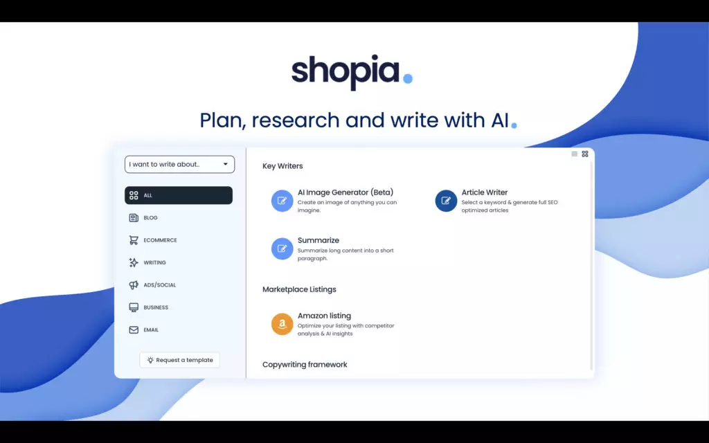 Shopia AI-based Long Form SEO Content Writer Lifetime Deal