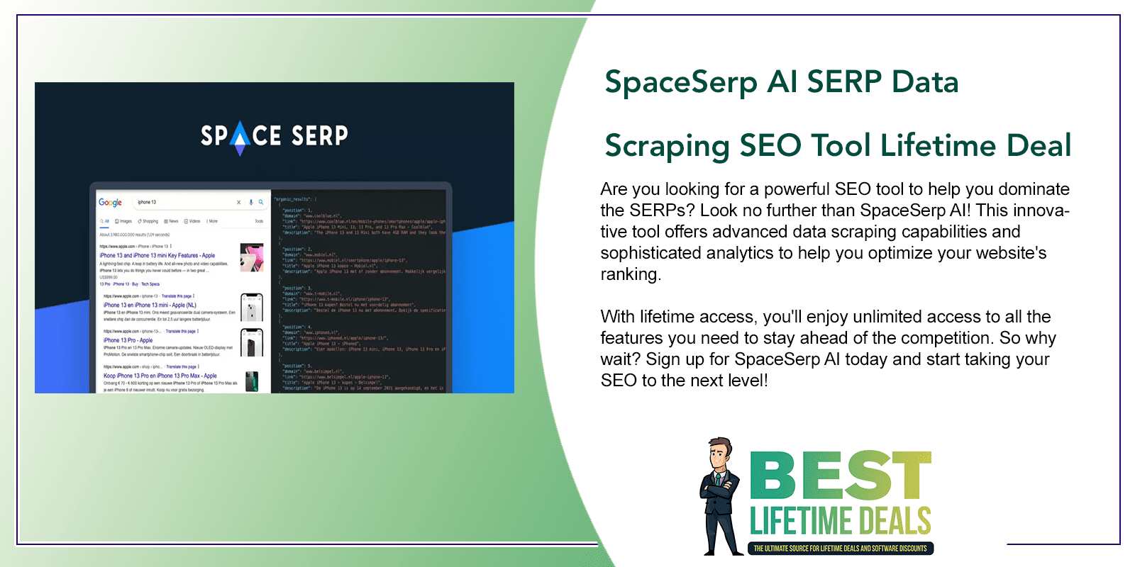 SpaceSerp AI SERP Data Scraping SEO Tool Lifetime Deal Featured Image