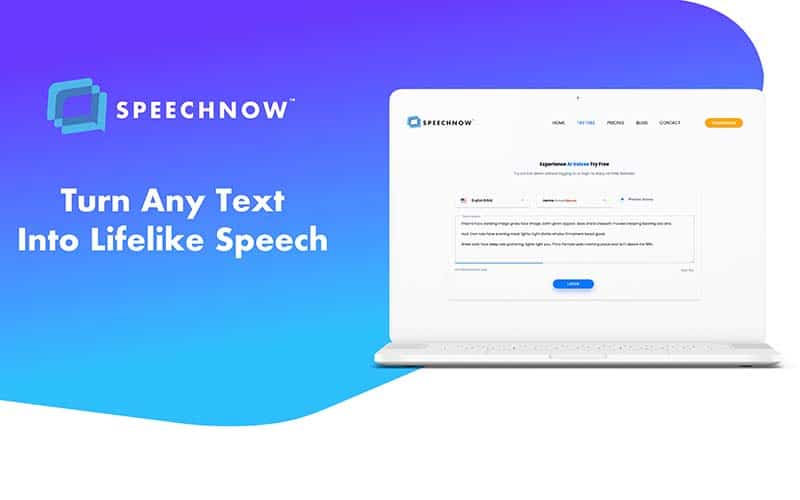 SpeechNow AI Text to Speech Converter Tool Lifetime Deal