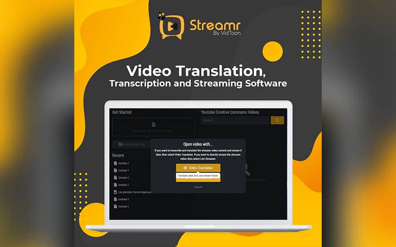 Streamr Automatic AI Audio and Video Transcription Software Lifetime Deal