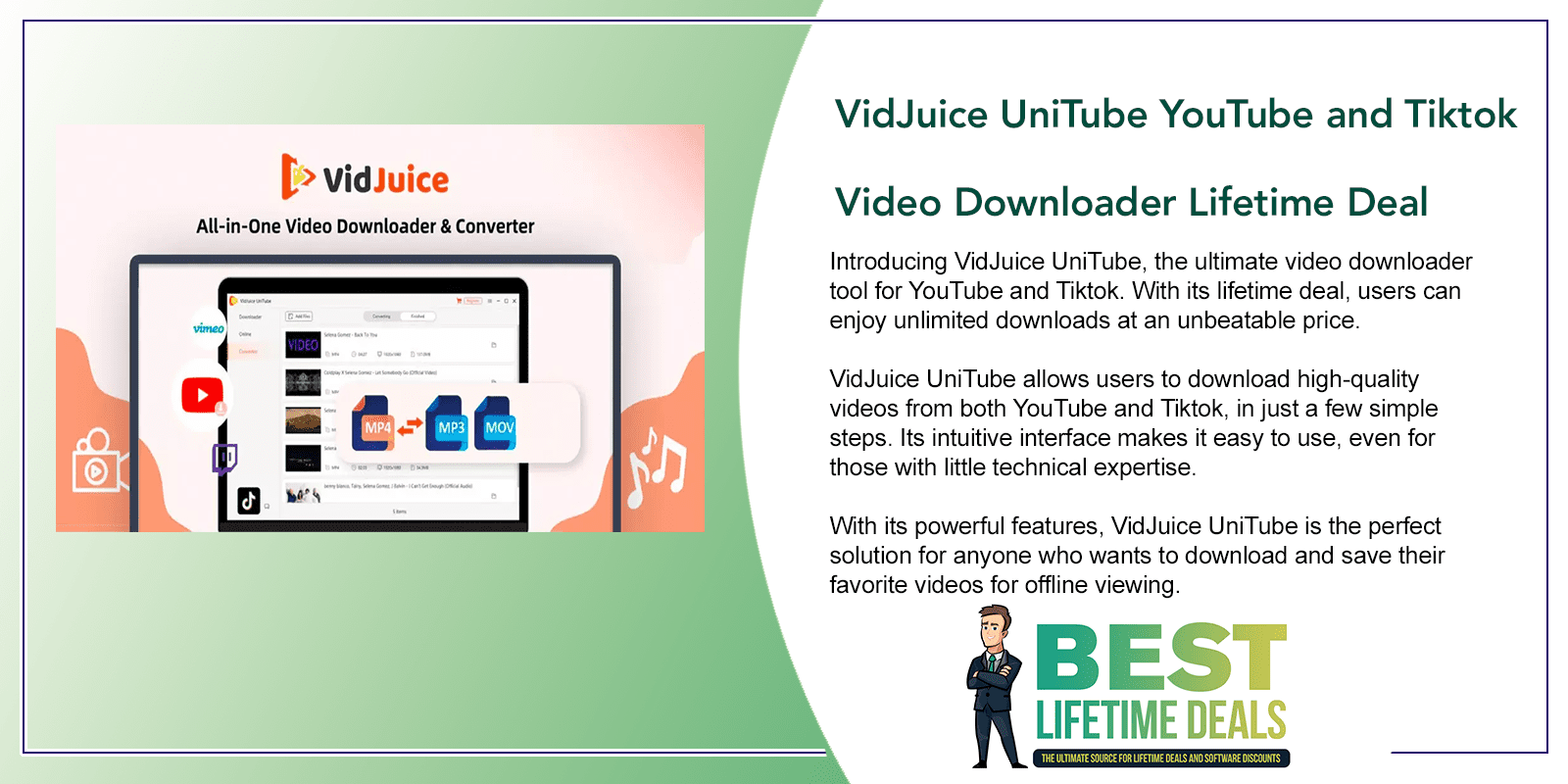 VidJuice UniTube YouTube and Tiktok Video Downloader Featured Image