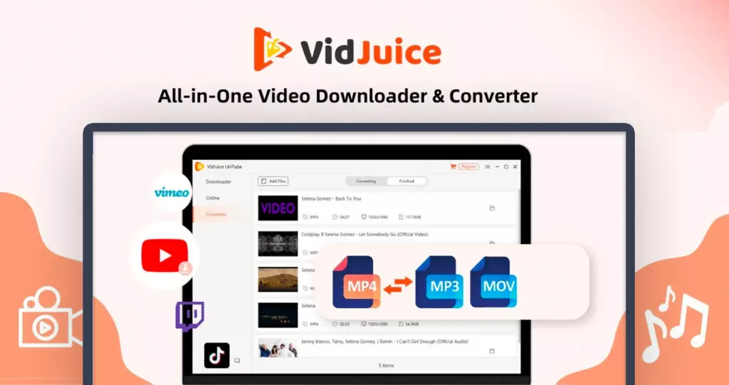 VidJuice UniTube YouTube and Tiktok Video Downloader Lifetime Deal