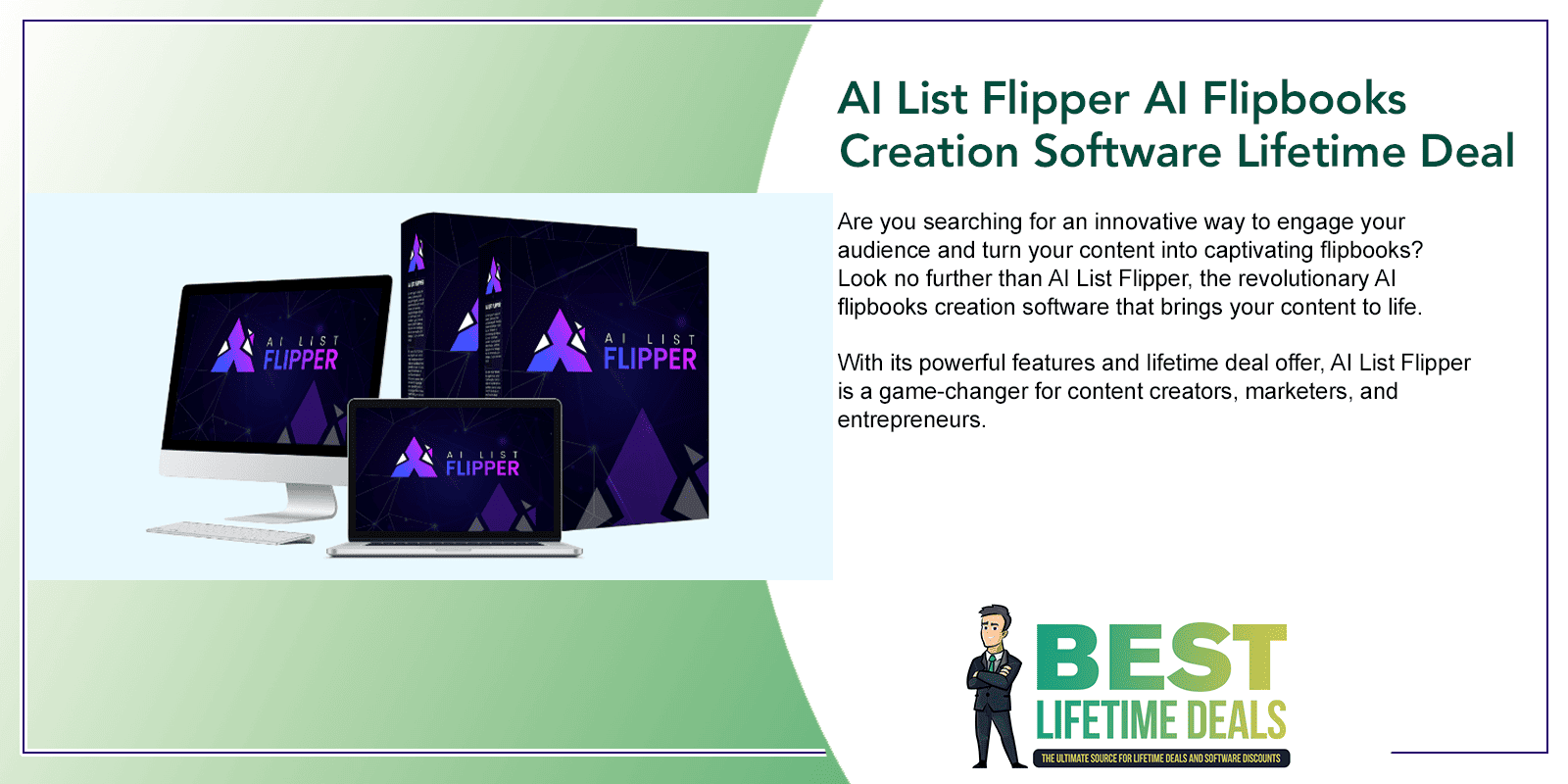 AI List Flipper AI Flipbooks Creation Software Lifetime Deal
