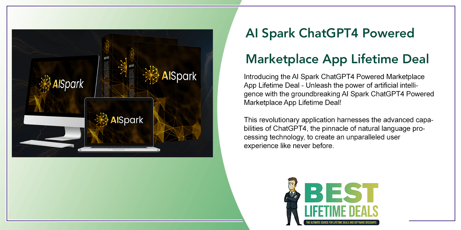 AI Spark ChatGPT4 Powered Marketplace App Lifetime Deal Featured Image