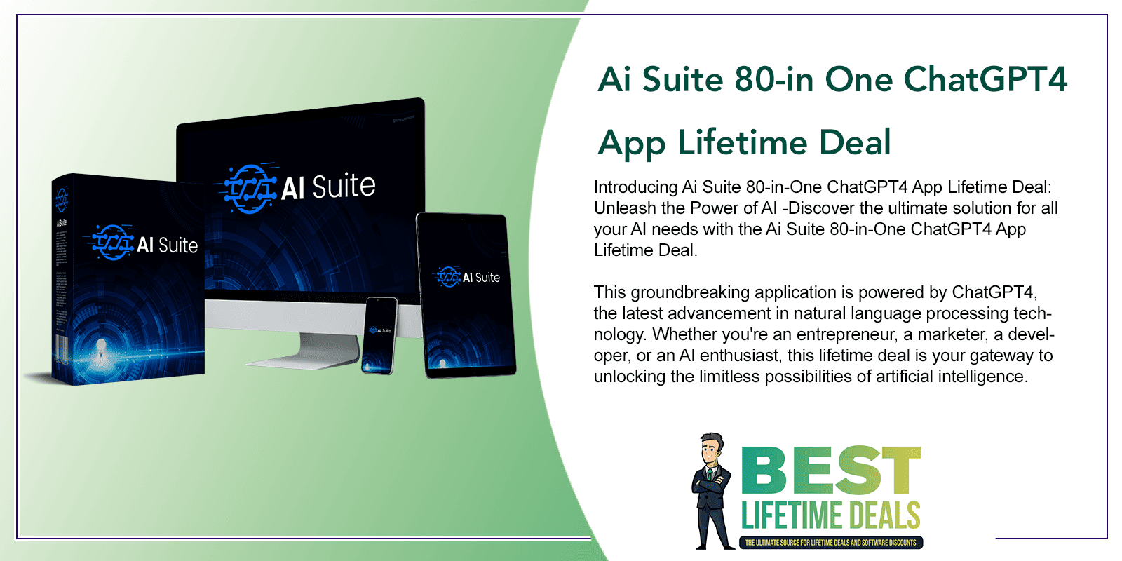 Ai Suite 80 in One ChatGPT4 App Lifetime Deal Featured Image
