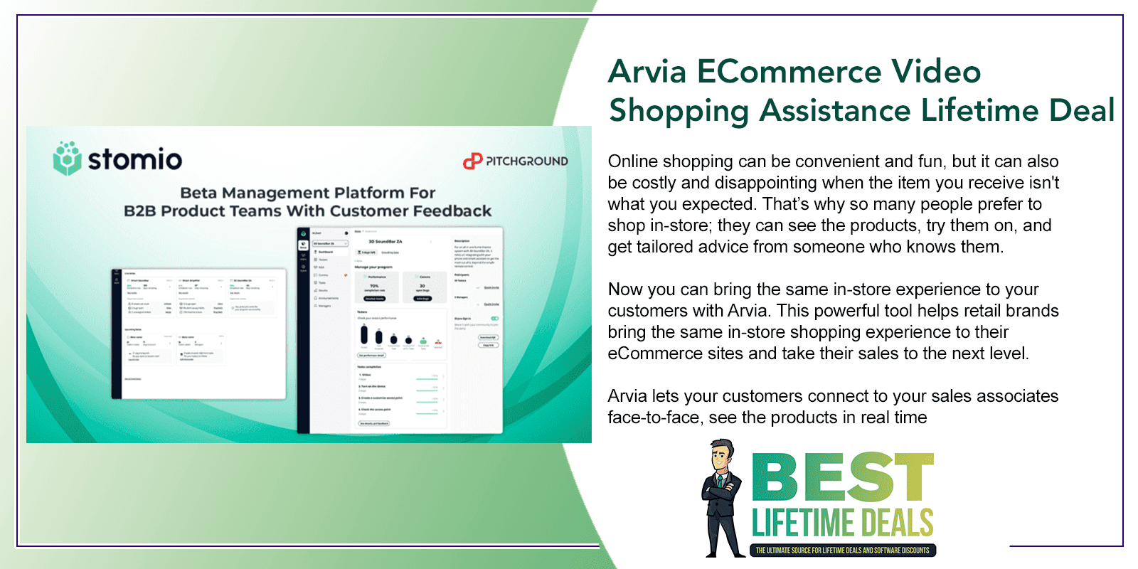Arvia ECommerce Video Shopping Assistance Lifetime Deal