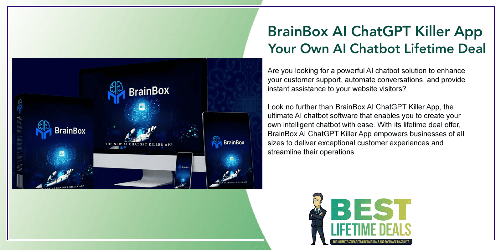 BrainBox AI ChatGPT Killer App Your Own AI Chatbot Lifetime Deal