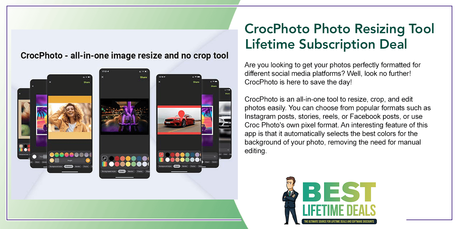 CrocPhoto Photo Resizing Tool Lifetime Subscription Deal