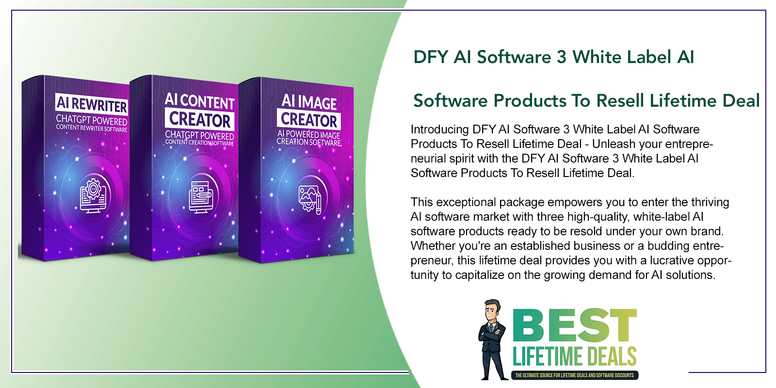 DFY AI Software 3 White Label AI Software Products To Resell Lifetime Deal Featured Image
