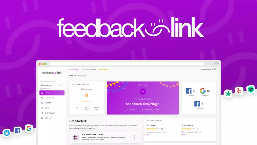 Feedback Link Customer Feedback Management Social Proof Tool Lifetime Deal