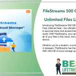 FileStreams 500 GB Cloud Storage Unlimited Files Lifetime Deal Featured Image