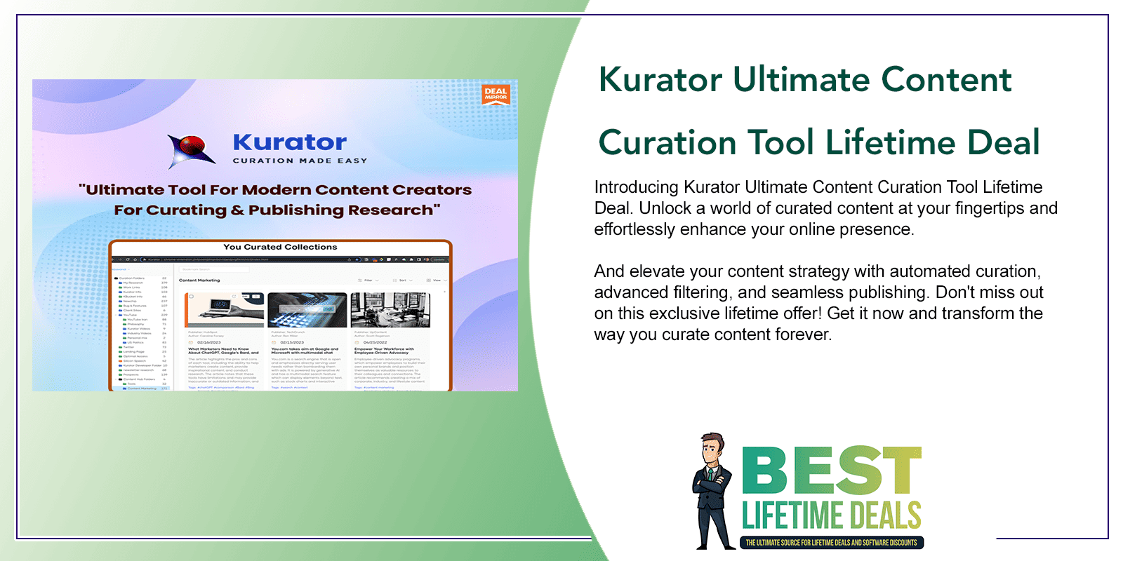 Kurator Ultimate Content Curation Tool Lifetime Deal Featured Image