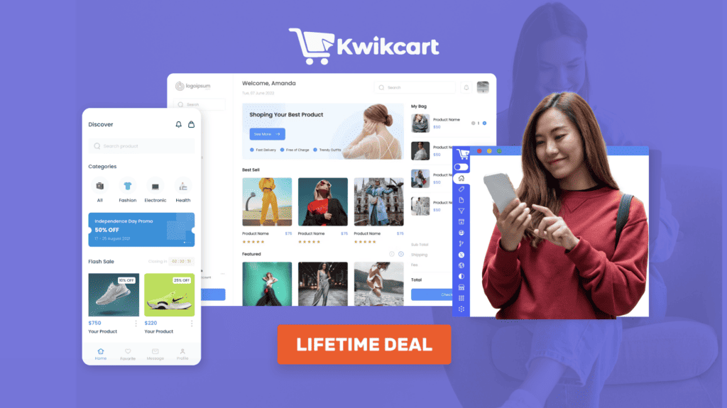 Kwikcart No-code eCommerce Platform For eCommerce Stores Lifetime Deal