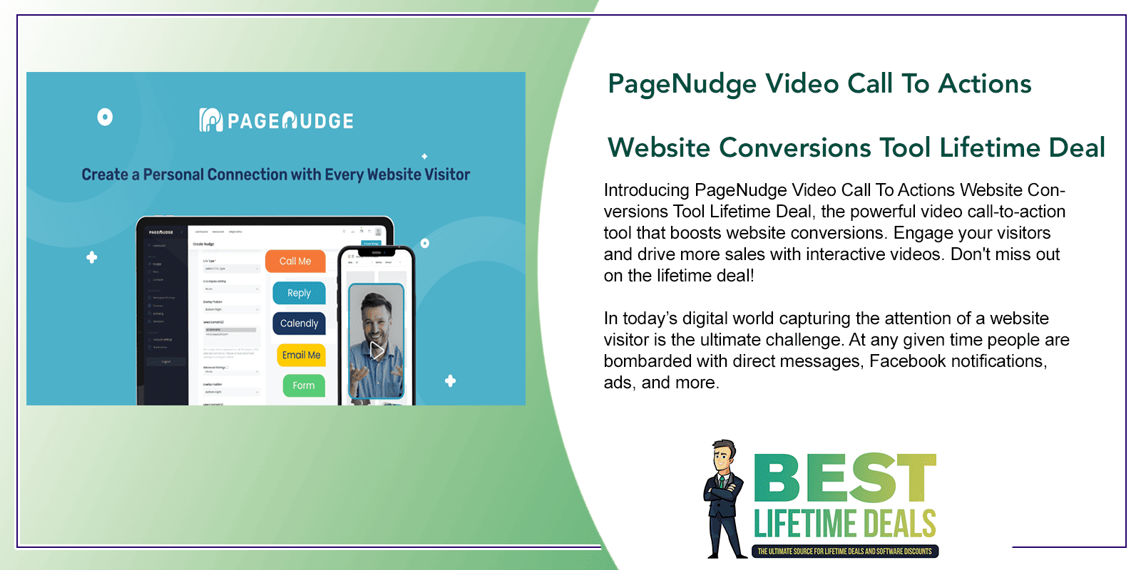 PageNudge Video Call To Actions Website Conversions Tool Lifetime Deal Featured Image